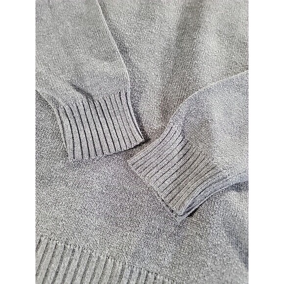 Oscar De La Renta Sweater Mens L 1/4 Zip Pullover Gray Preppy Casual Soft Knit - Picture 6 of 12
